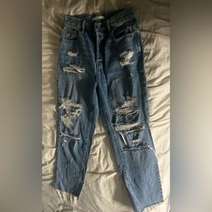 Ripped Dark Blue PacSun Jeans
